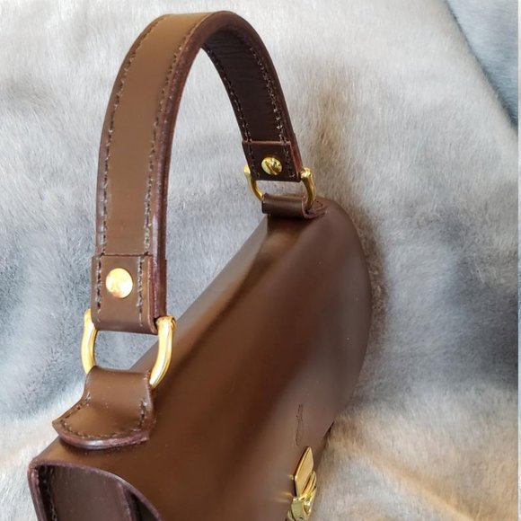 ScapeGrace Brown Leather Top Handle Handbag - Picture 4 of 6